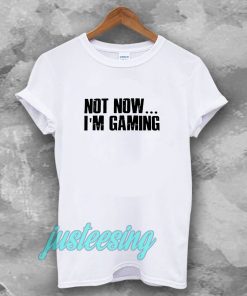 Not Now I'm Gaming I Can't t-shirt TPKJ3