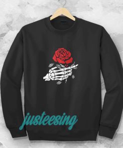 rose hand skeleton sweatshirt TPKJ3