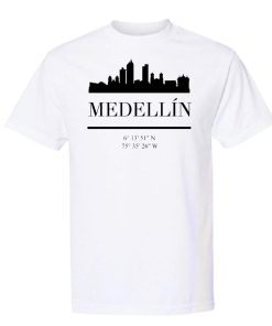 Medellin Colombia City Skyline Tshirt TPKJ3
