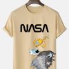 Men Astronaut And Letter Graphic Tee TPKJ3