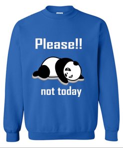 Please Not Today Panda Sweatshirt TPKJ3