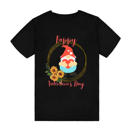 Happy Valentines Day Gnomes With Leopard Sunflower Valentine T-Shirt TPKJ3